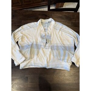 Anthropologie Akemi + Kin‎ Textured Stripe Pockets Open Cardigan, Size XS/Small